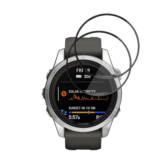 Folia Ochronna Techsuit Nano Flex do Garmin Fenix 7S Pro Solar, Zestaw 2 sztuki, Plastik, Czarna