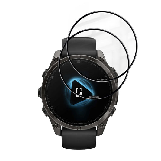 Folia ochronna Techsuit Nano Flex do Garmin Fenix 8 Pro 47mm / 8 47mm, Zestaw 2 sztuki, Plastik, Czarna