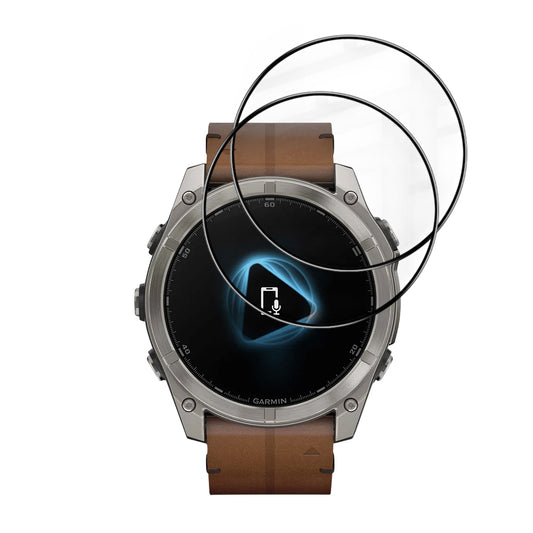 Folia ochronna Techsuit Nano Flex do Garmin Fenix 8 Pro 51mm / 8 51mm, Zestaw 2 sztuki, Plastik, Czarna