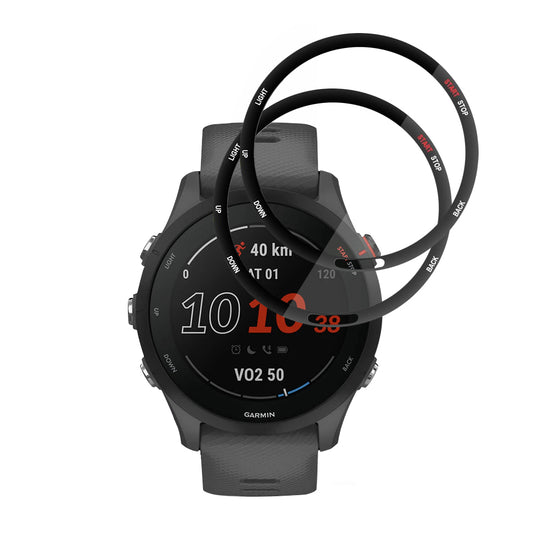 Folia Ochronna Techsuit Nano Flex do Garmin Forerunner 255 Music / 255, Zestaw 2 sztuki, Plastik, Czarna