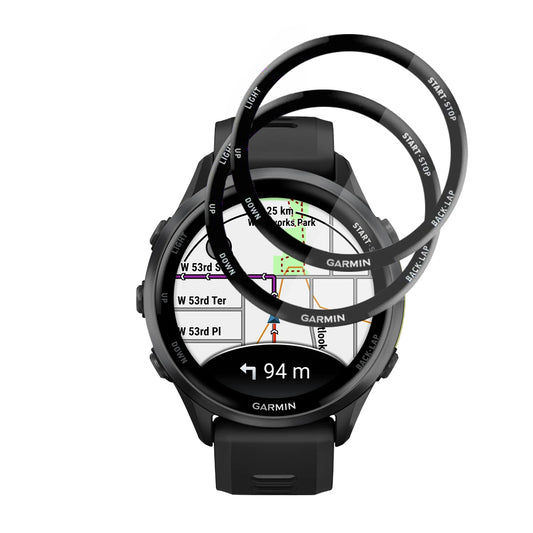 Folia ochronna Techsuit Nano Flex do Garmin Forerunner 570 47mm / 970, zestaw 2 sztuki, plastik, czarna