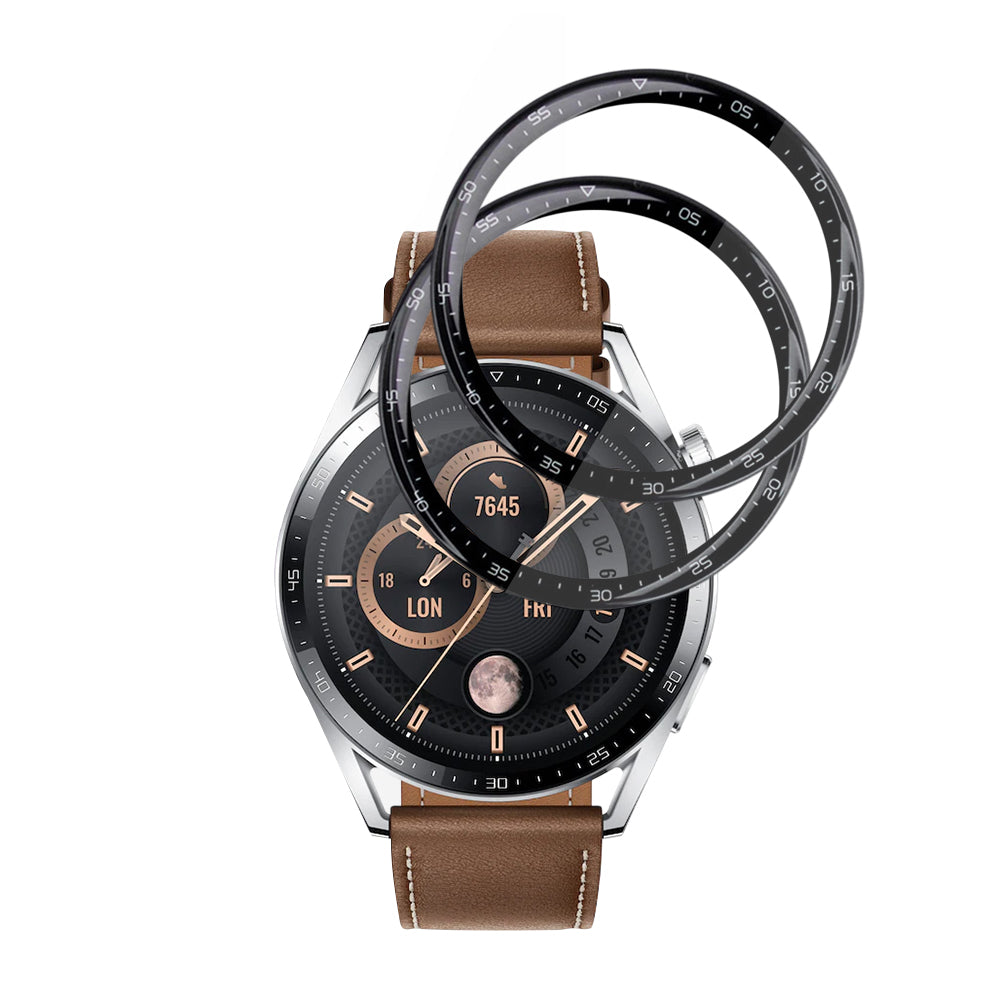 Folia Ochronna Techsuit Nano Flex dla Huawei Watch GT 3 46mm, Zestaw 2 sztuki, Plastik, Czarna