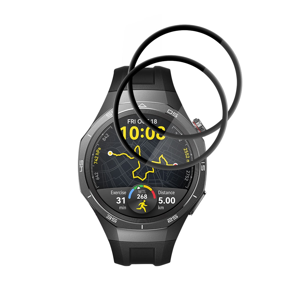 Folia ochronna Techsuit Nano Flex dla Huawei Watch GT 5 Pro 46mm, zestaw 2 sztuki, plastik, czarna