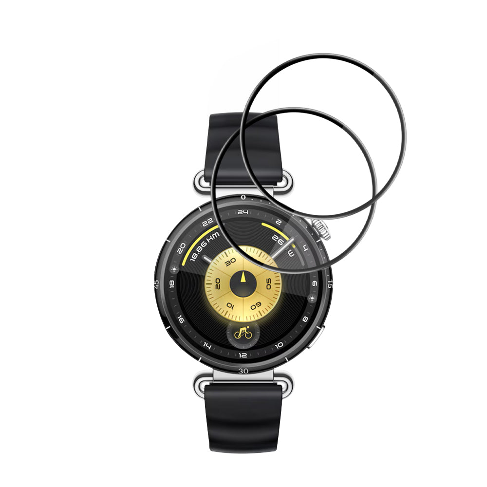 Folia Ochronna Techsuit Nano Flex dla Huawei Watch GT 6 41mm, Zestaw 2 sztuki, Plastik, Czarna