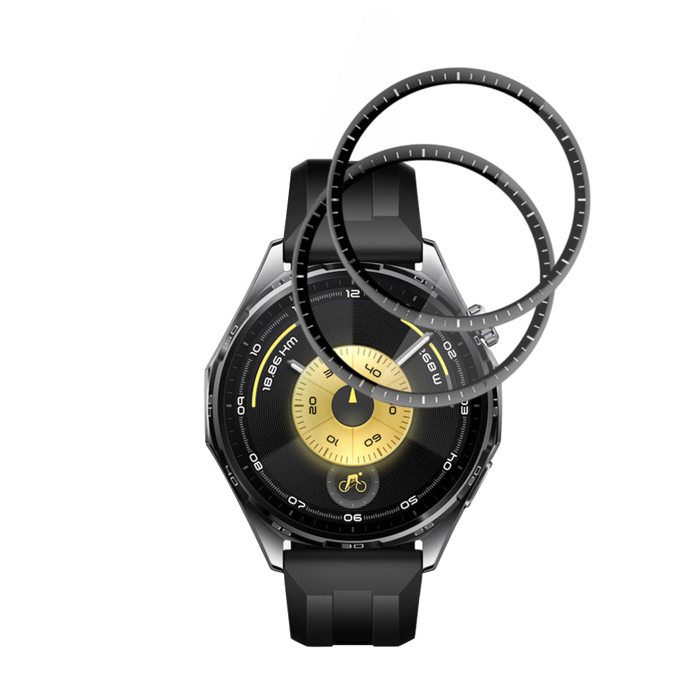 Folia Ochronna Techsuit Nano Flex dla Huawei Watch GT 6 46mm, Zestaw 2 sztuki, Plastik, Czarna
