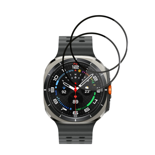 Folia ochronna Techsuit Nano Flex do Samsung Galaxy Watch Ultra, Zestaw 2 sztuki, Plastik, Czarna