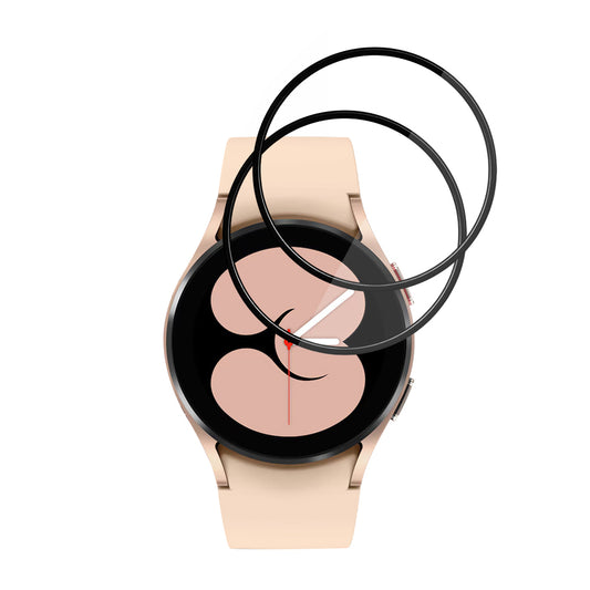 Folia Ochronna Techsuit Nano Flex dla Samsung Galaxy Watch4 40mm, Zestaw 2 sztuki, Plastik, Czarna