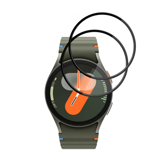 Folia Ochronna Techsuit Nano Flex dla Samsung Galaxy Watch7 40mm, Zestaw 2 sztuki, Plastik, Czarna