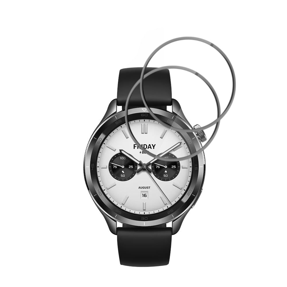 Folia Ochronna Techsuit Nano Flex dla Xiaomi Watch S4, Zestaw 2 sztuki, Plastik, Czarna
