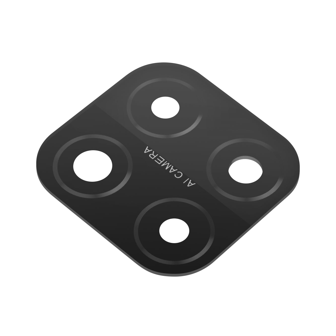 Szkło tylnej kamery Oppo A15, czarne