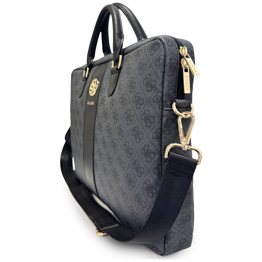 Torba Guess 4G Round Classic Logo na laptopa 16 cali, czarna