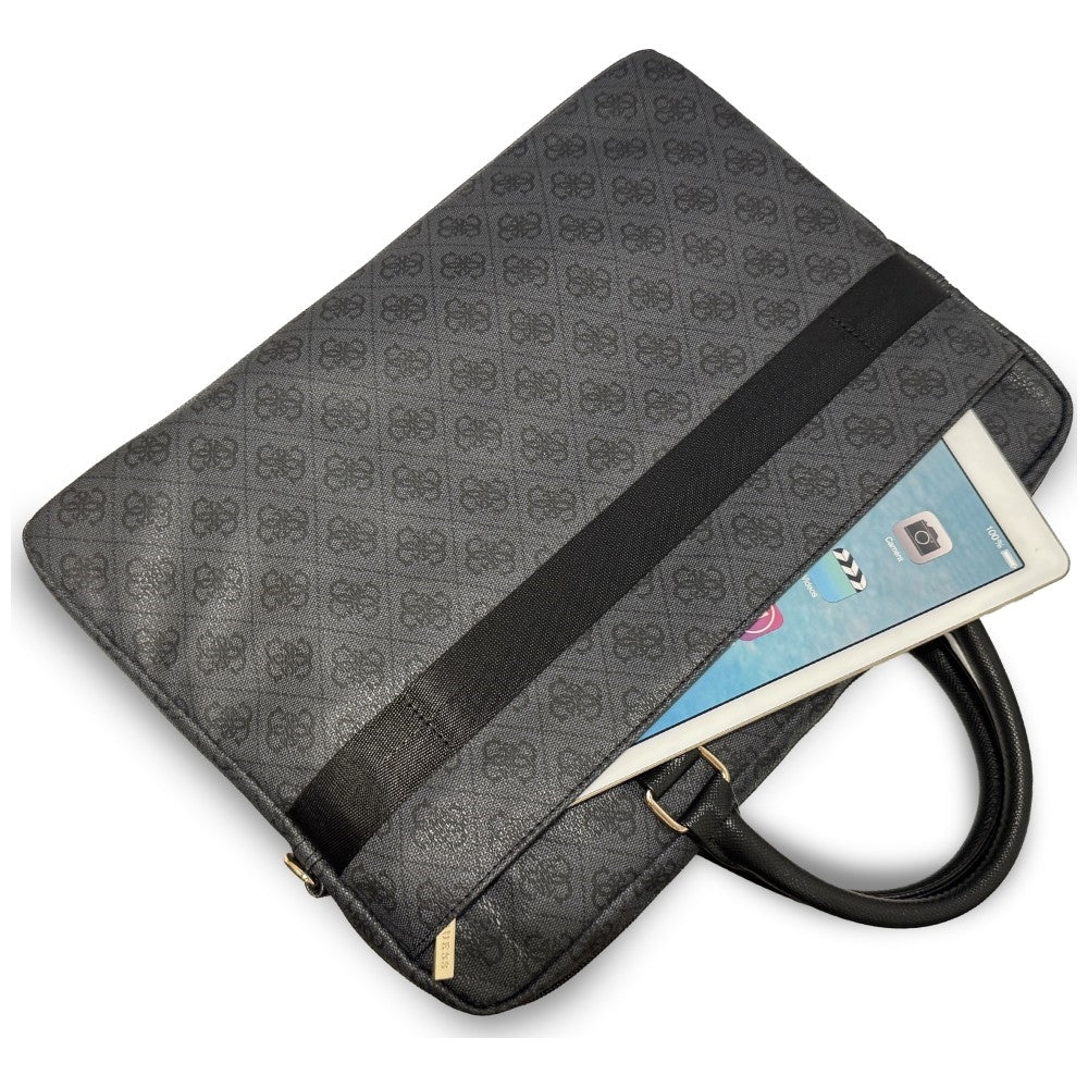 Torba Guess 4G Round Classic Logo na laptopa 16 cali, czarna