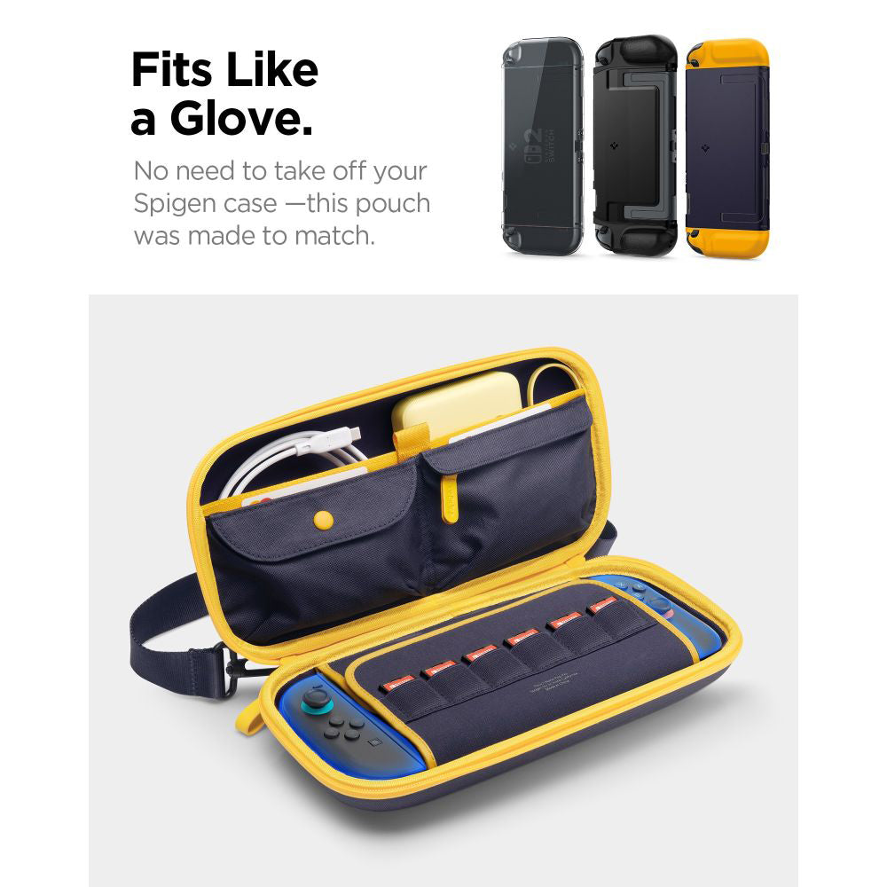 Torba ochronna Spigen Nano Pop Pro dla konsoli Nintendo Switch 2, Granatowa AGP09565