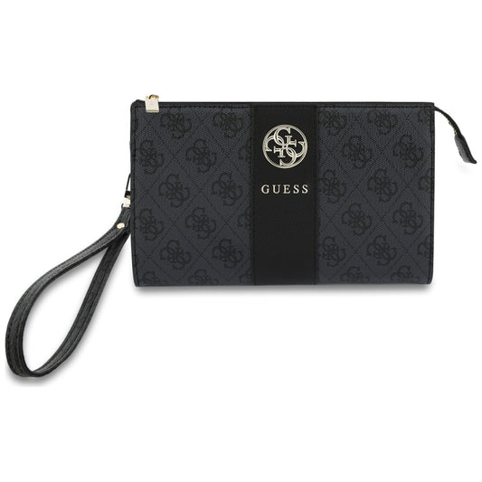 Uniwersalna torebka na telefon Guess 4G Round Classic Logo Stripe, czarna