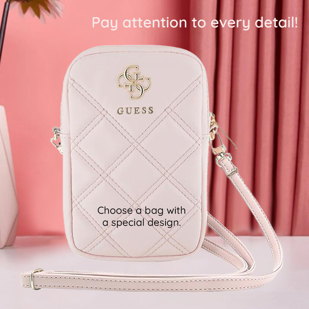 Uniwersalna Torba na Telefon, Guess, Quilted 4G, Czarna