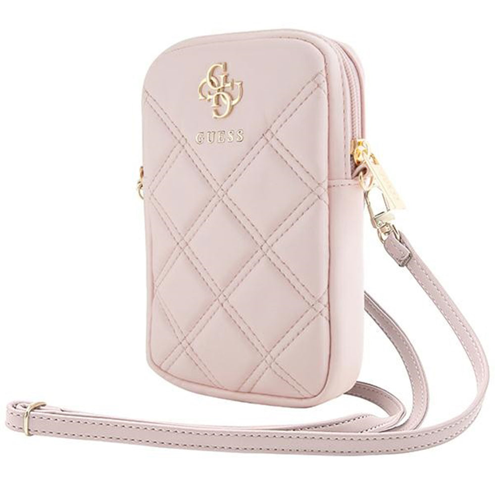 Uniwersalna Torba na Telefon, Guess, Quilted 4G, Różowa
