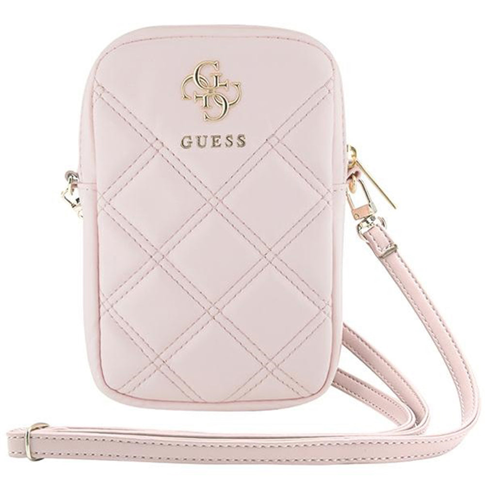 Uniwersalna Torba na Telefon, Guess, Quilted 4G, Różowa