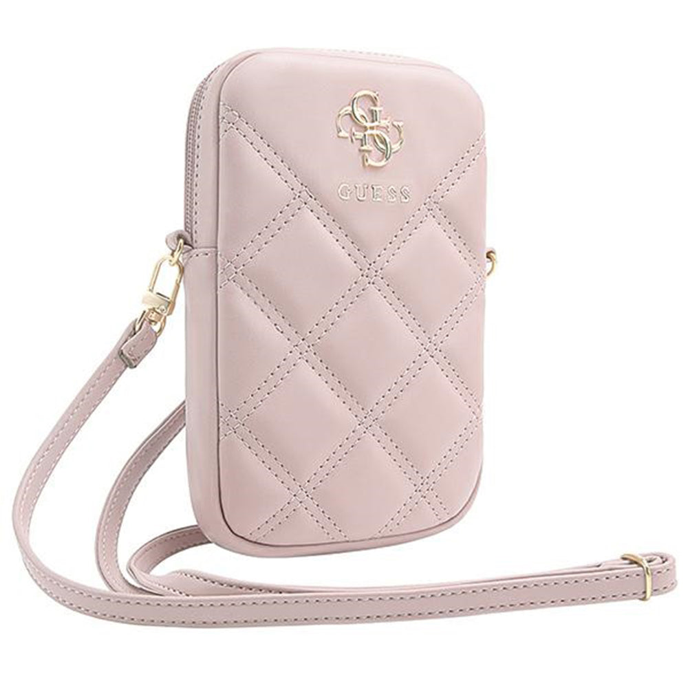 Uniwersalna Torba na Telefon, Guess, Quilted 4G, Różowa