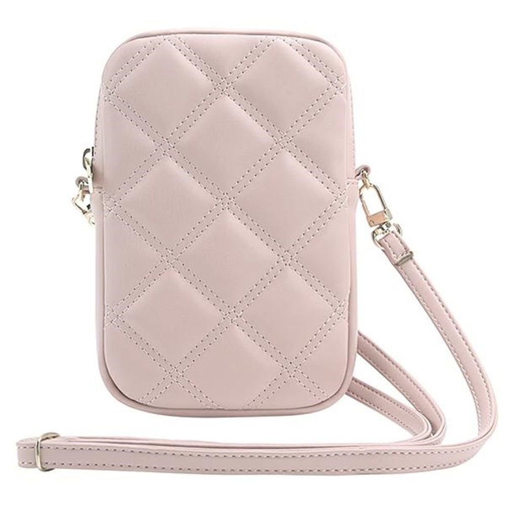 Uniwersalna Torba na Telefon, Guess, Quilted 4G, Różowa
