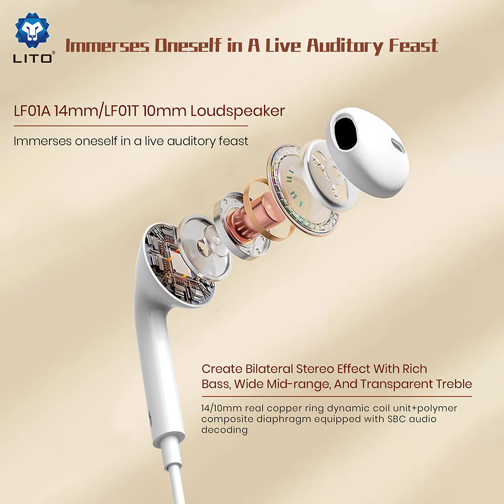 Handsfree 3.5mm Lito LF01A, Biały