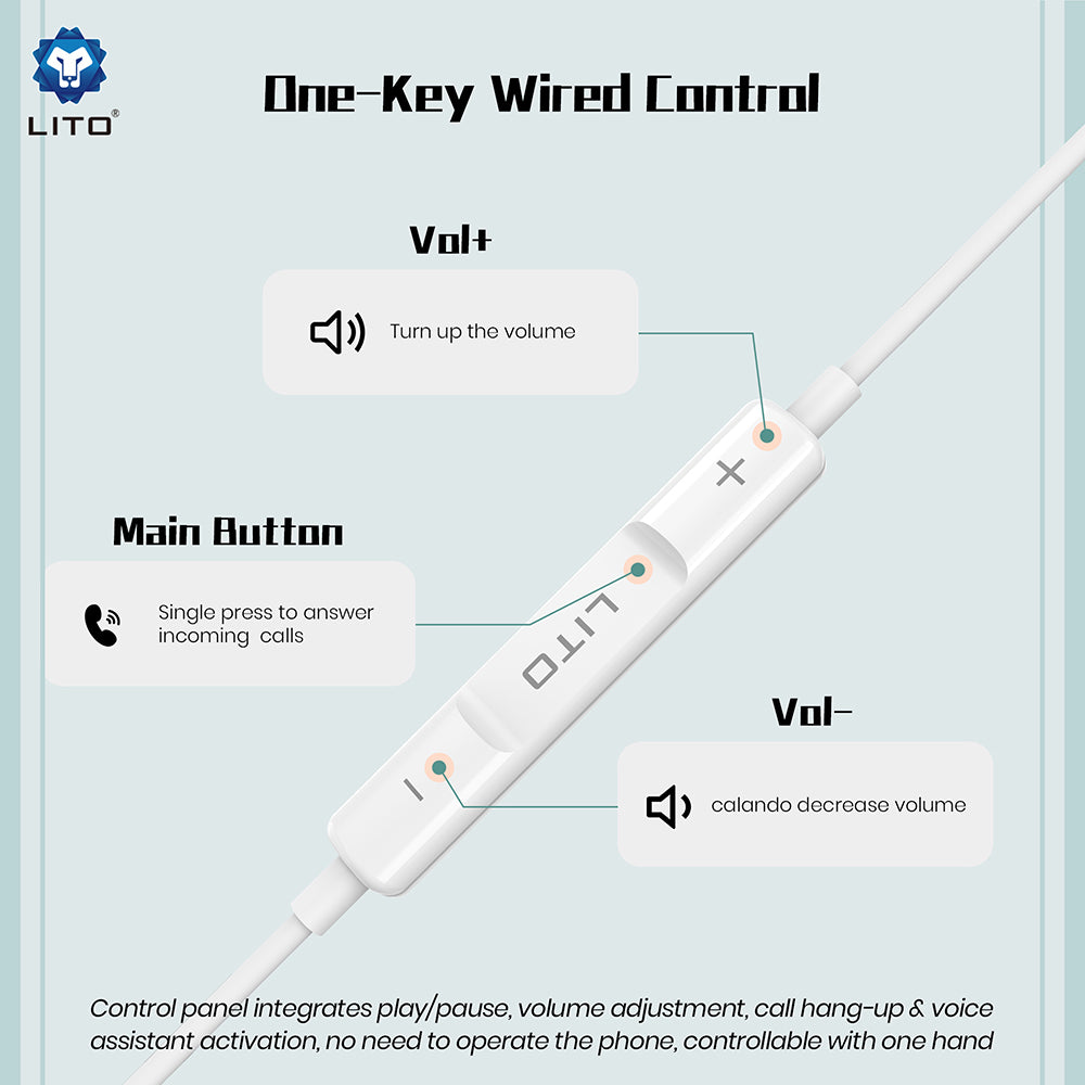 Handsfree 3.5mm Lito LF01A, Biały
