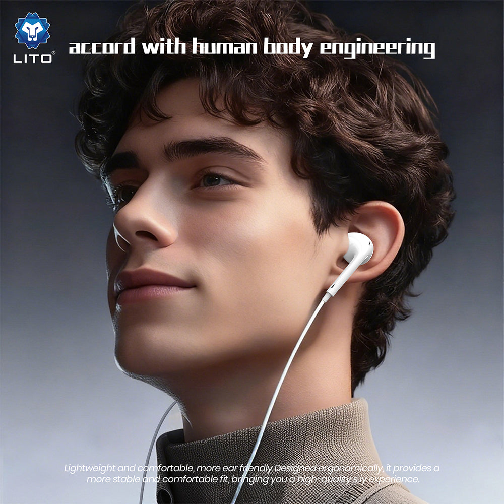 Handsfree 3.5mm Lito LF01A, Biały