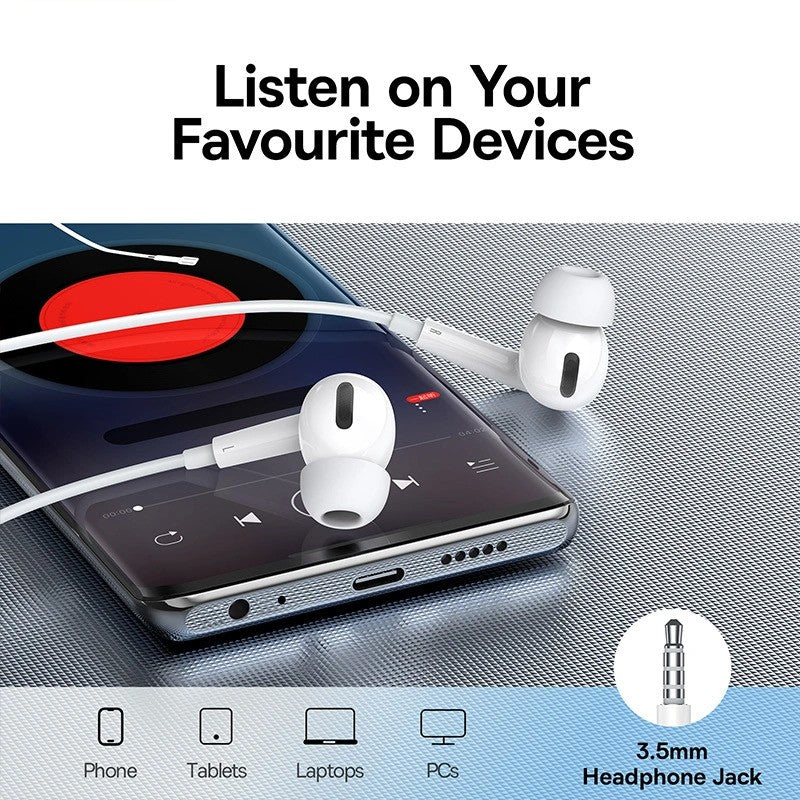 Handsfree 3.5mm Baseus Encok H18, Biały