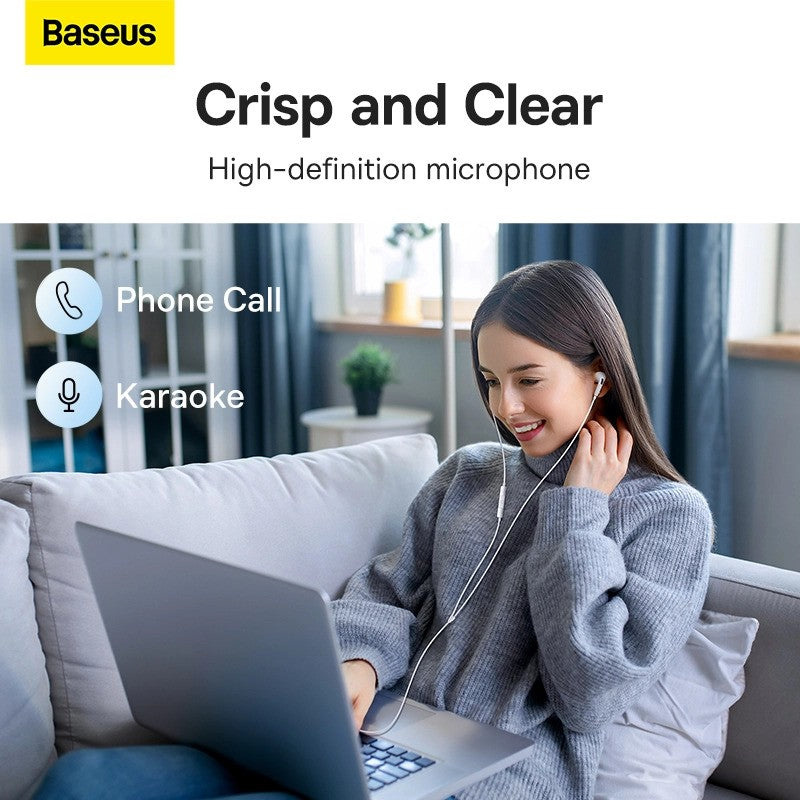 Handsfree 3.5mm Baseus Encok H18, Biały