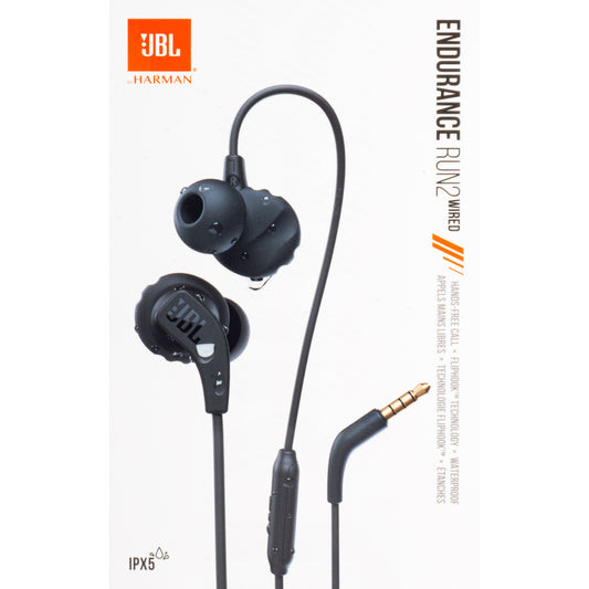 Zestaw głośnomówiący 3,5 mm JBL Endurance Run 2, czarny ENDURRUN2BLK
