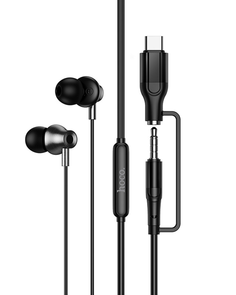Słuchawki bezprzewodowe 3,5 mm / USB-C HOCO M119A, czarny