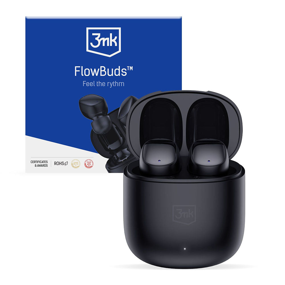 Bezprzewodowe słuchawki Bluetooth 3MK FlowBuds, TWS, Czarne