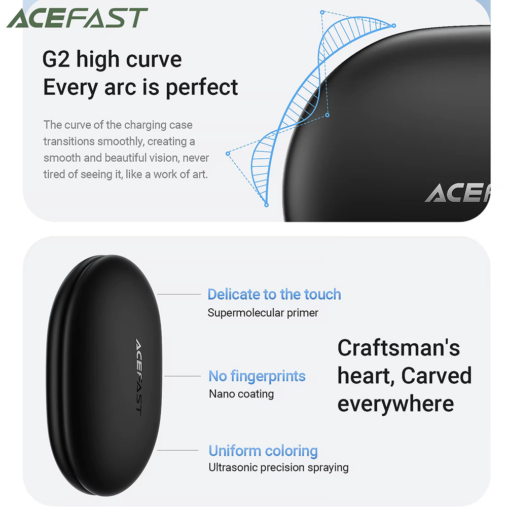 Handsfree Bluetooth Acefast FA002, TWS, Biały