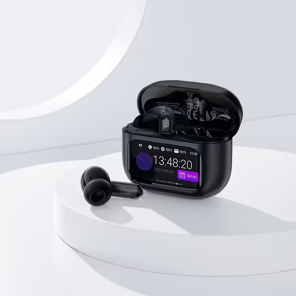 Bezprzewodowy zestaw słuchawkowy Bluetooth Acefast W6, TWS, ANC, Czarny