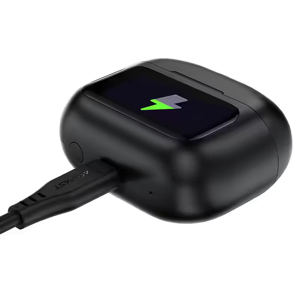Bezprzewodowy zestaw słuchawkowy Bluetooth Acefast W6, TWS, ANC, Czarny