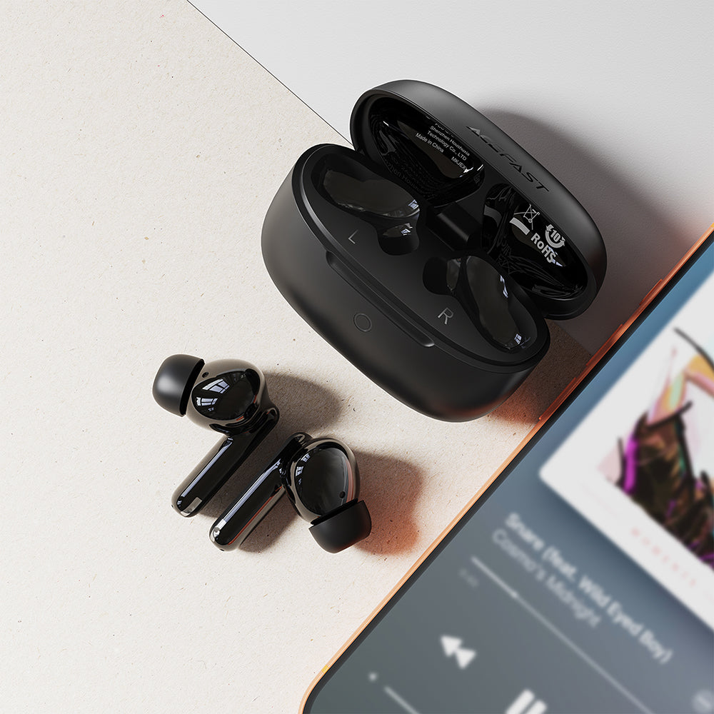 Handsfree Bluetooth Acefast W7, TWS, Czarny