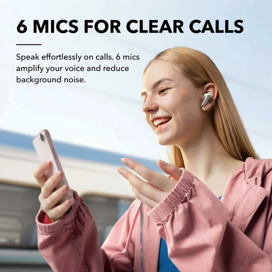Zestaw głośnomówiący Bluetooth Anker SoundCore Liberty 4 NC, TWS, ANC, MultiPoint, biały A3947G21