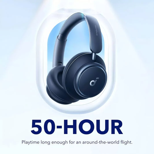 Zestaw głośnomówiący Bluetooth Anker SoundCore Space Q45, wielopunktowy, A2DP, ANC, niebieski A3040G31
