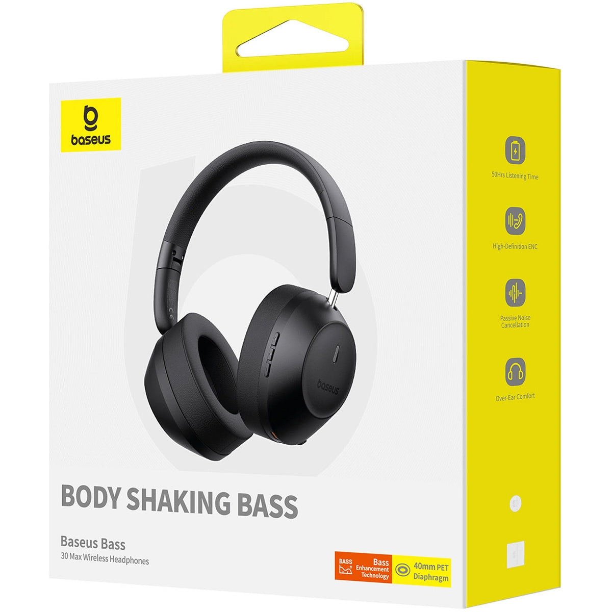 Handsfree Bluetooth Baseus Bass 30 Max, A2DP, Czarny A00070700121-00