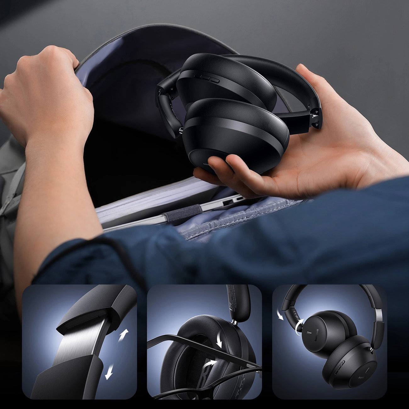 Handsfree Bluetooth Baseus Bass 30 Max, A2DP, Czarny A00070700121-00