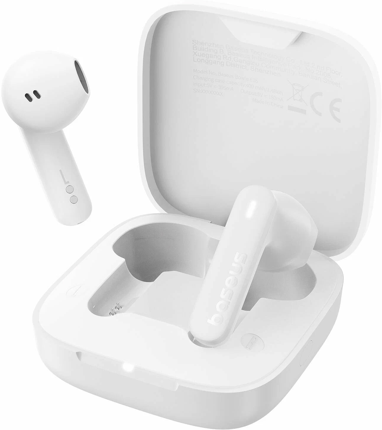 Zestaw głośnomówiący Bluetooth Baseus Bowie E16, TWS, biały A00061900223-00