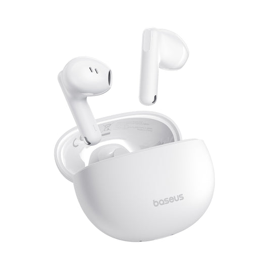 Zestaw głośnomówiący Bluetooth Baseus Bowie E12, TWS, biały A00059801216-Z1
