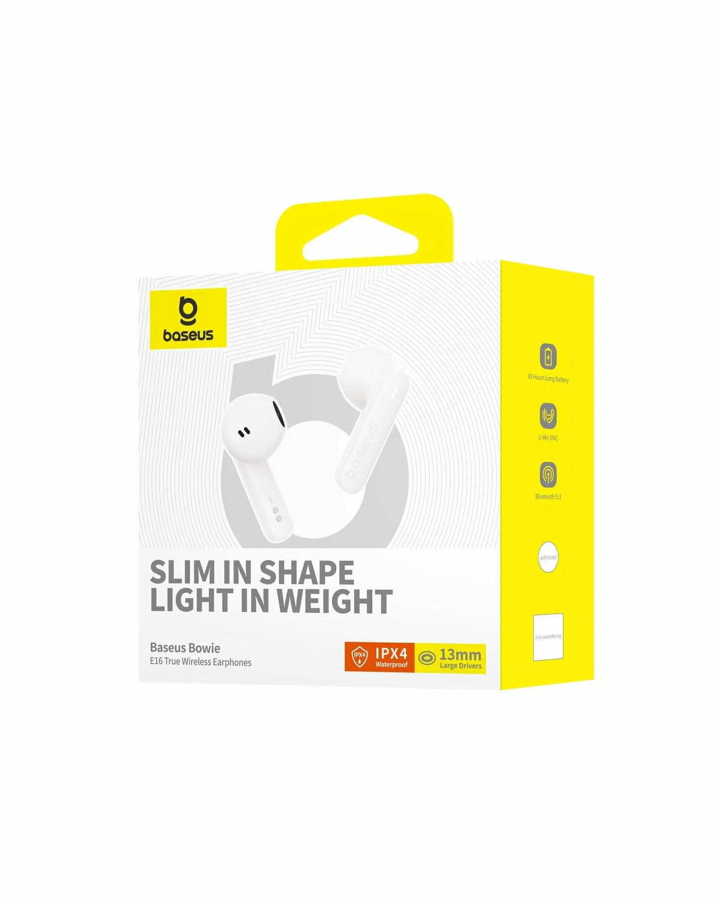 Zestaw głośnomówiący Bluetooth Baseus Bowie E16, TWS, biały A00061900223-00
