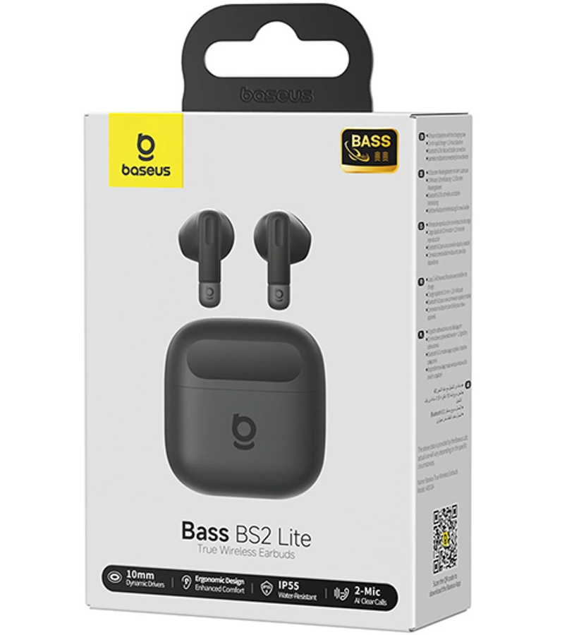 Handsfree Bluetooth Baseus Bowie Bass BS2 Lite, TWS, Czarny A0010A02