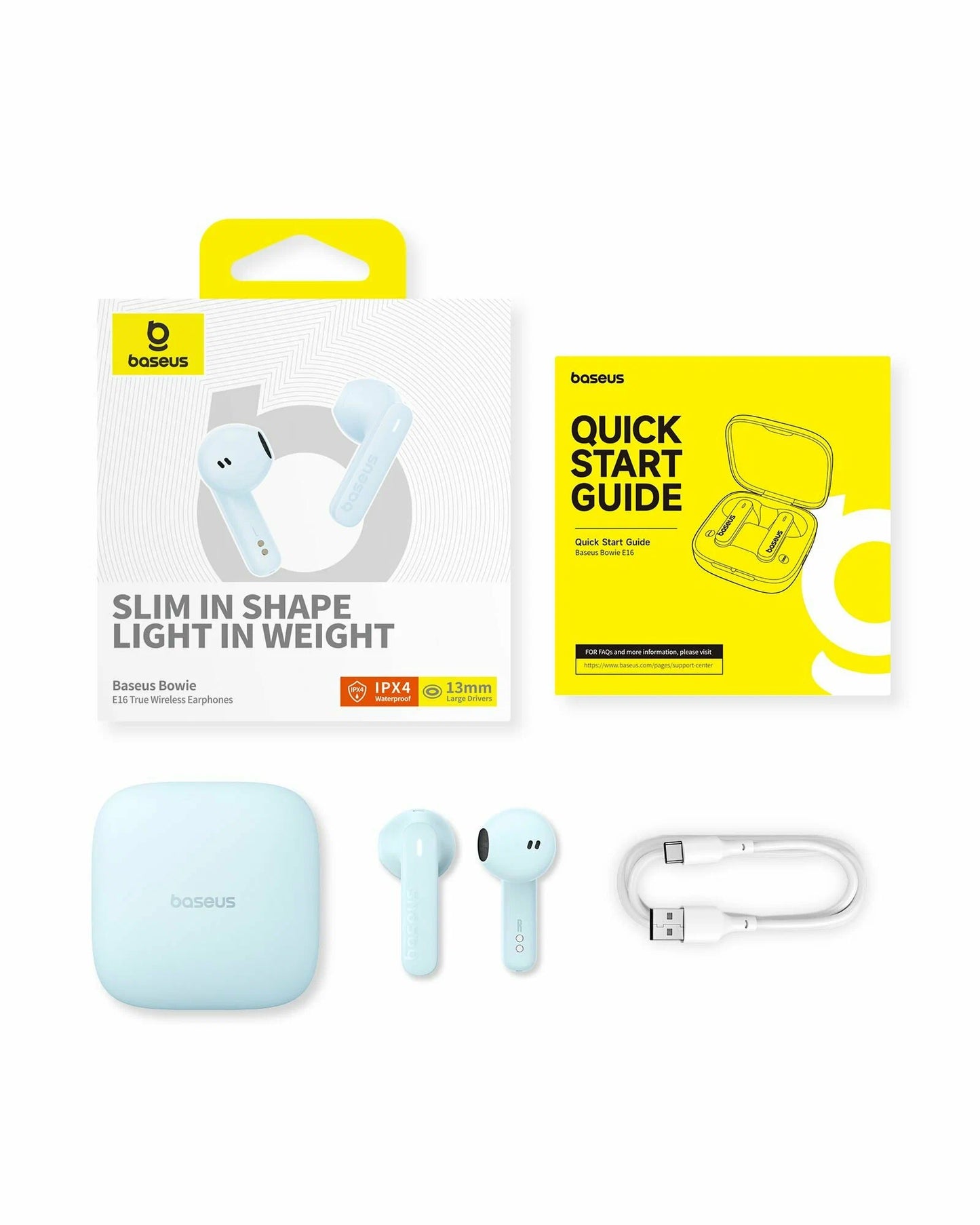 Handsfree Bluetooth Baseus Bowie E16, TWS, Niebieski A00061900313-01