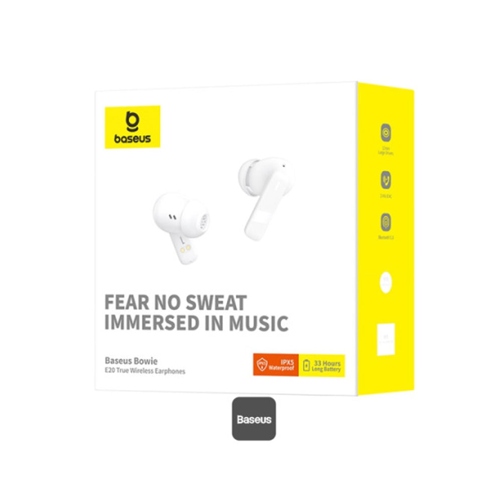 Handsfree Bluetooth Baseus Bowie E20, TWS, Biały A00069700223-00