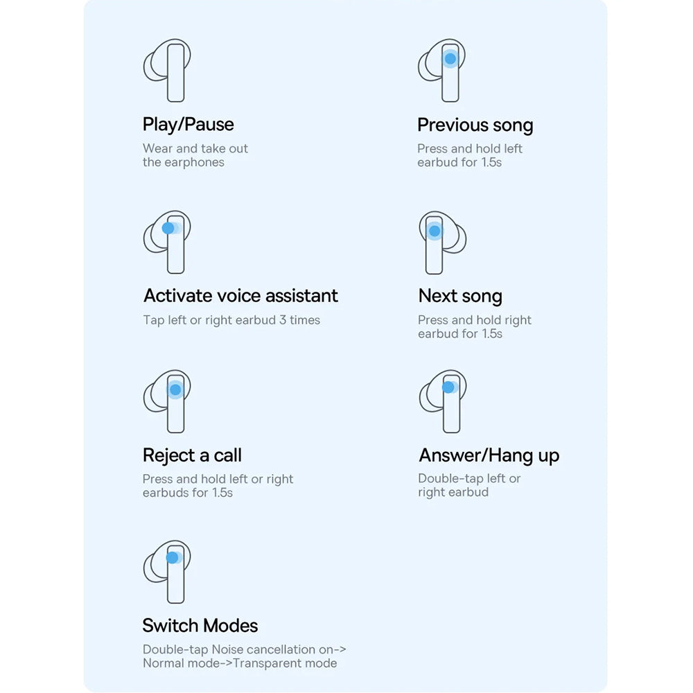 Handsfree Bluetooth Baseus Bowie M2, TWS, Biały A00024000221-Z1