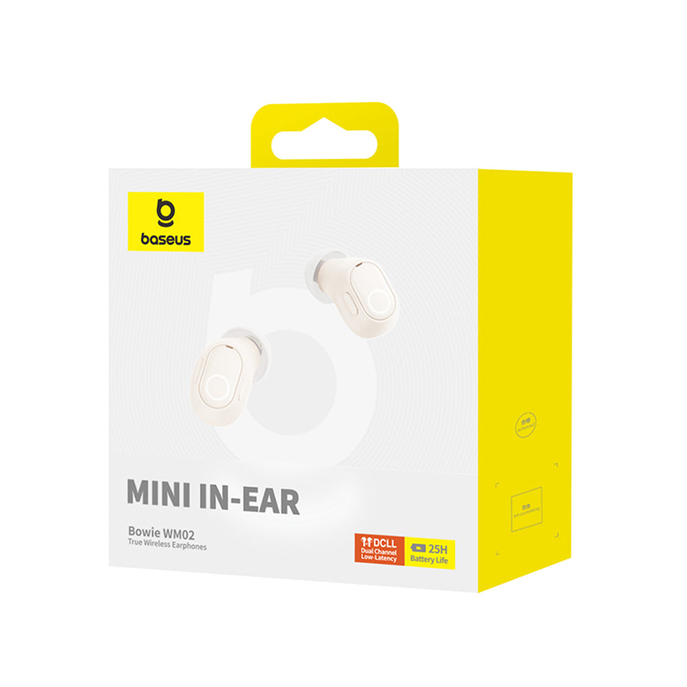 Handsfree Bluetooth Baseus Bowie WM02, TWS, Biały NGTW370202