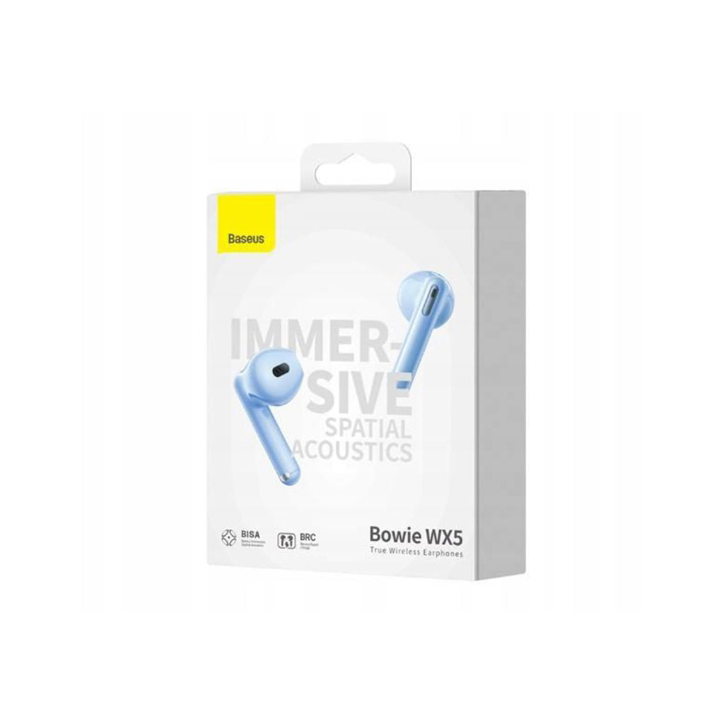 Handsfree Bluetooth Baseus Bowie WX5, TWS, Niebieski A00051000313-00