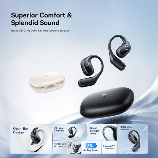 Handsfree Bluetooth Baseus Eli 2i Fit, TWS, Czarny A0102604