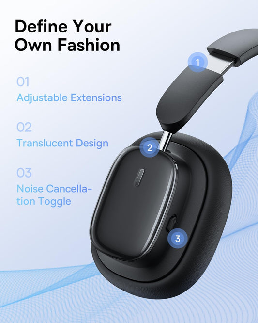 Słuchawki Bluetooth Baseus H1i, A2DP, ANC, Czarne A00050402113-00